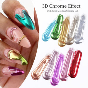 Metallic Mirror Effect Solid Chrome Nail Powder Nail Powder NICOLE DIARY 