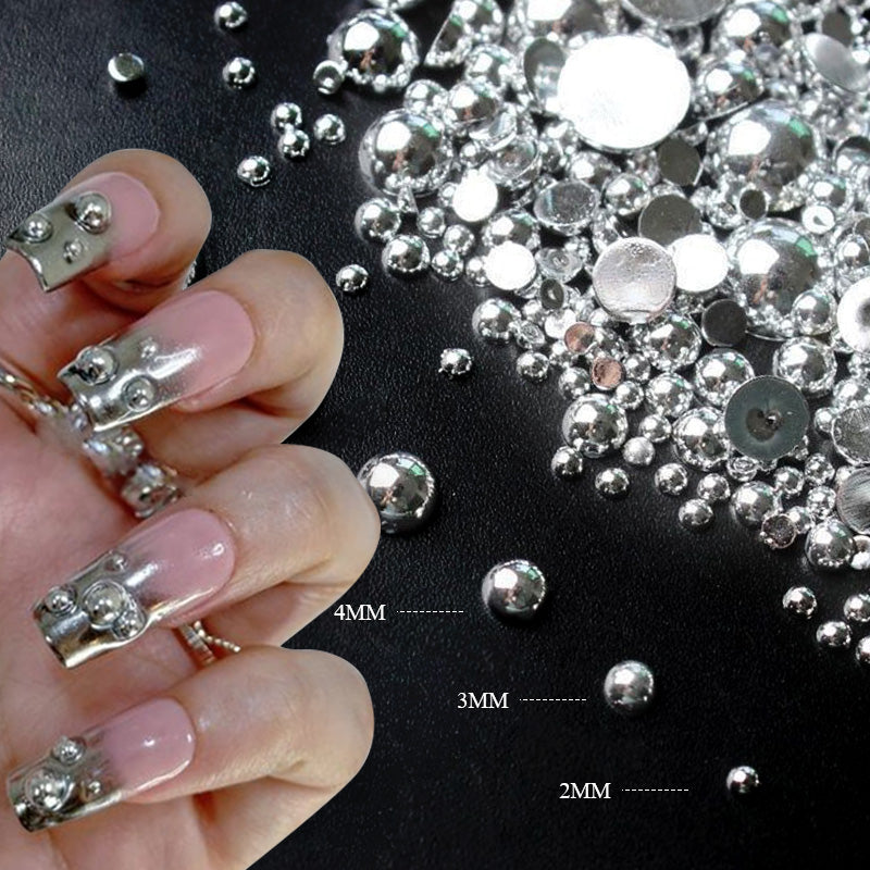 200pcs Half Round Flat Bottom Pearls