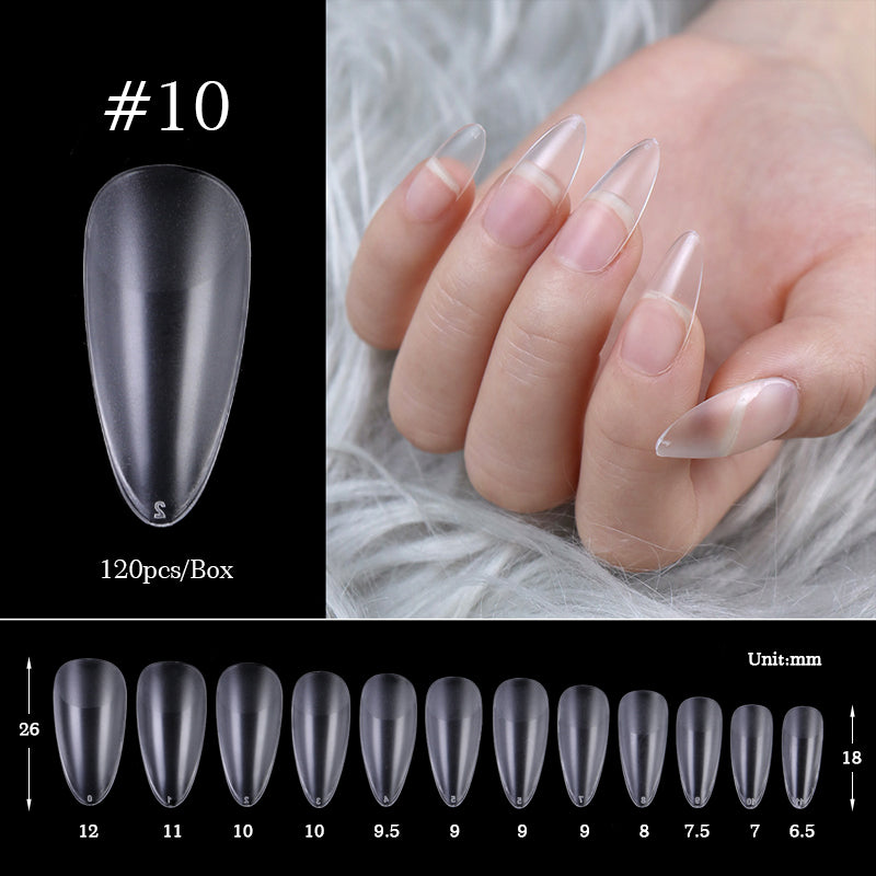 120pcs Almond Matte False Nail Tips