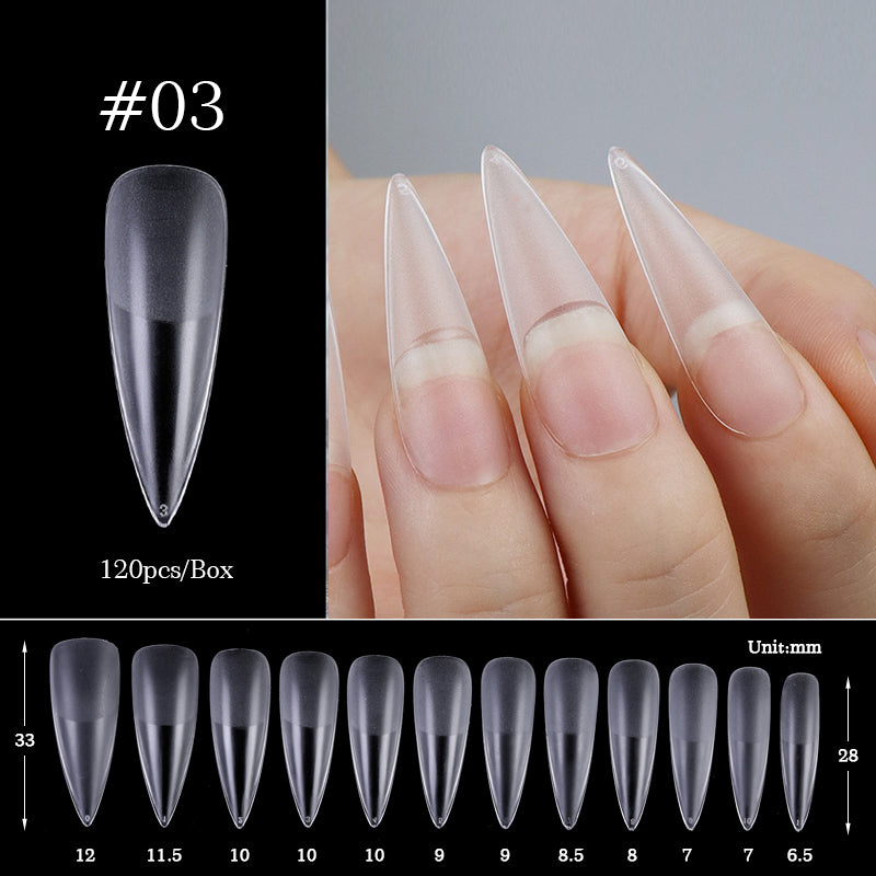 120pcs Water Drop Matte False Nail Tips