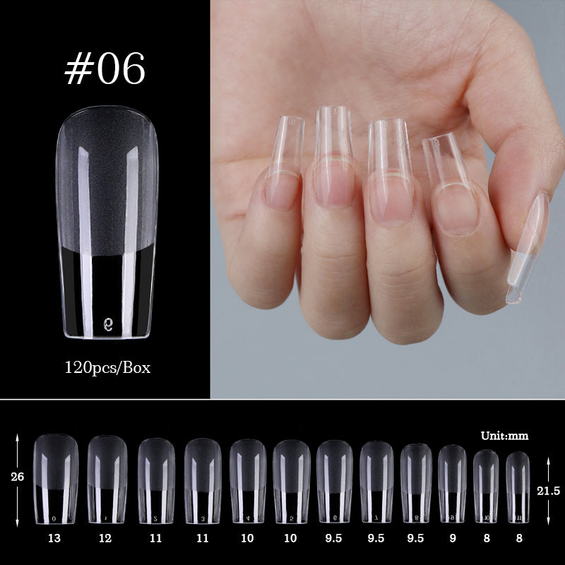 120pcs Square Semi-frosted False Nail Tips