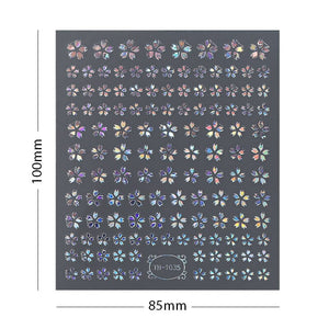 Gradient Flower Star 3D Nail Sticker Nail Sticker No Brand 