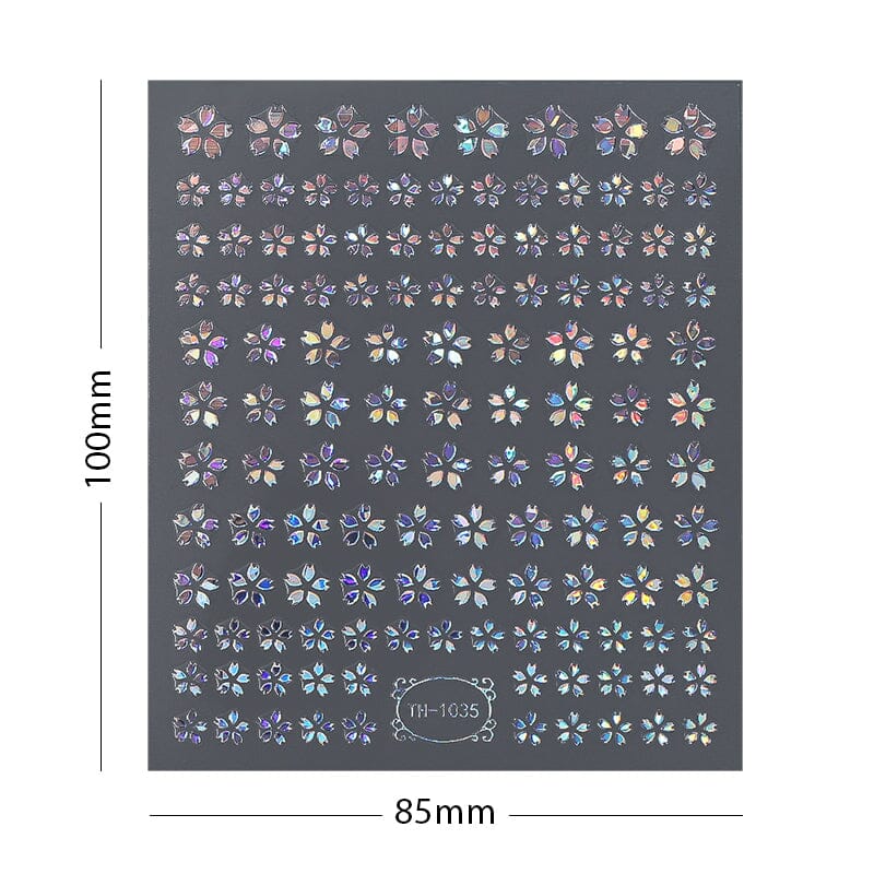 Gradient Flower Star 3D Nail Sticker Nail Sticker No Brand 
