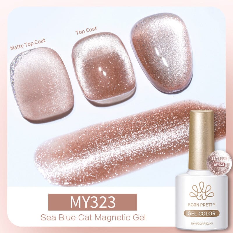 Sea Blue Cat Magnetic Gel Polish 10ml Gel Nail Polish BORN PRETTY MY323 