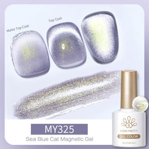 Sea Blue Cat Magnetic Gel Polish 10ml Gel Nail Polish BORN PRETTY MY325 