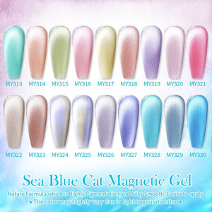 Sea Blue Cat Magnetic Gel Polish 10ml Gel Nail Polish BORN PRETTY 