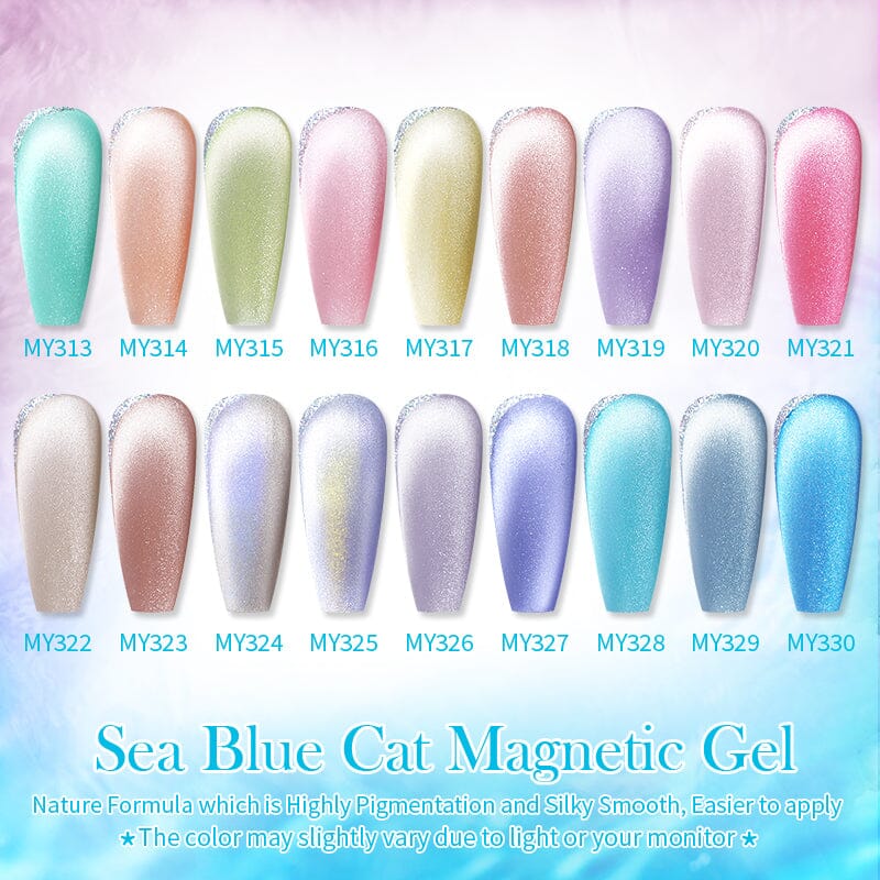 Sea Blue Cat Magnetic Gel Polish 10ml Gel Nail Polish BORN PRETTY 