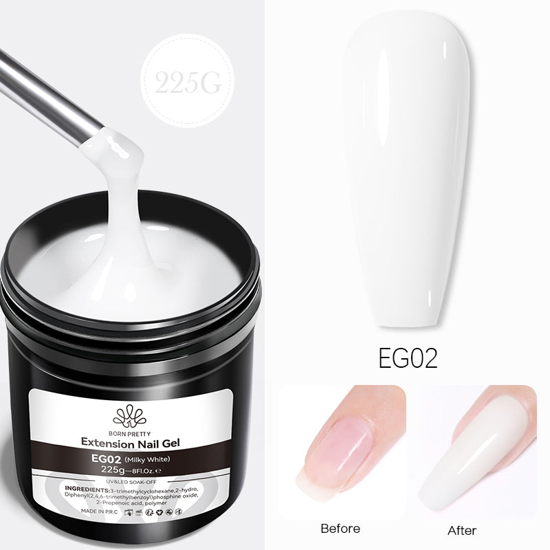 Milky White Extension Nail Gel EG02 225g