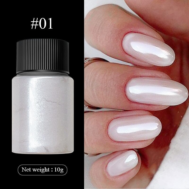 Chrome Pearl Nail Powder Nail Powder BORN PRETTY 01 