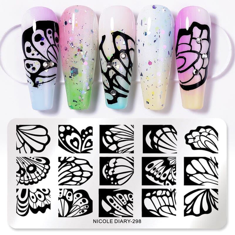 Rectangle Nail Stamping Plates Stamping Nail BORN PRETTY 