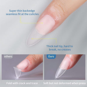 120pcs Short Square Round Matte Soft Gel Tips False Nails 04 Nail Tips KOSKOE 