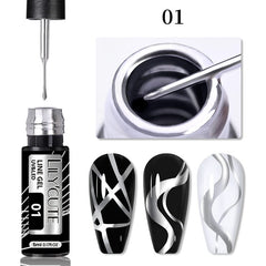 Metallic Line Nail Gel 5ml Gel Nail Polish LILYCUTE Silver 