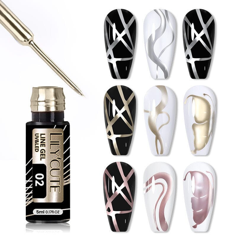 Metallic Line Nail Gel 5ml Gel Nail Polish LILYCUTE 