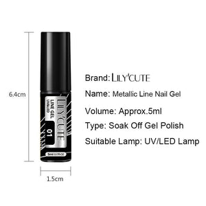 Metallic Line Nail Gel 5ml Gel Nail Polish LILYCUTE 