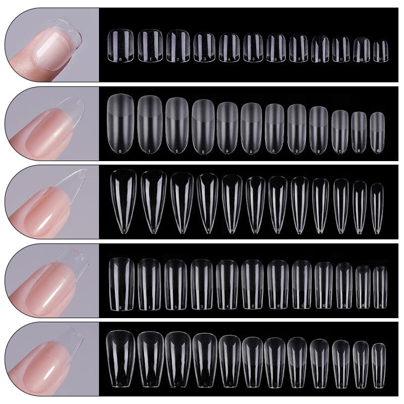 120pcs Almond Semi-frosted False Nail Tips Nail Tips No Brand 