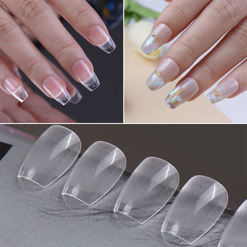 120pcs Almond Semi-frosted False Nail Tips Nail Tips No Brand 