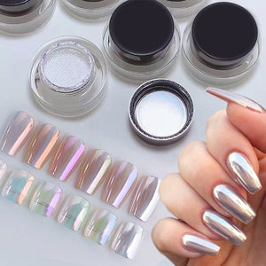 Pearly Mirror Effect Chrome Nail Powder Nail Powder BORN PRETTY 8 Colors 