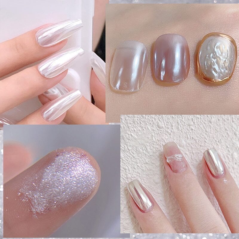 Pearly Mirror Effect Chrome Nail Powder #01 Nail Powder BORN PRETTY 