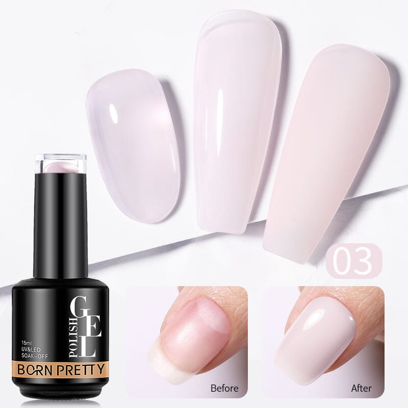 BORN PRETTY Rubber Base Gel 15ml Gel Nail Polish BORN PRETTY RB03 