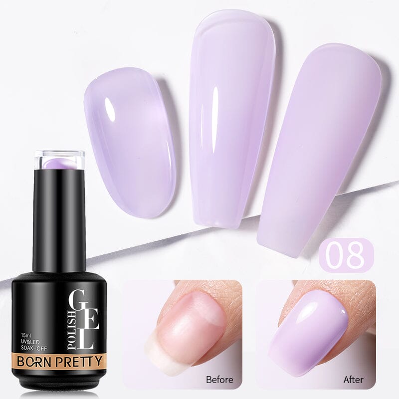 BORN PRETTY Rubber Base Gel 15ml Gel Nail Polish BORN PRETTY RB08 