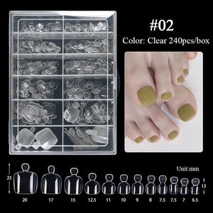 240pcs Clear Toenail False Nail Tips Nail Tips No Brand 
