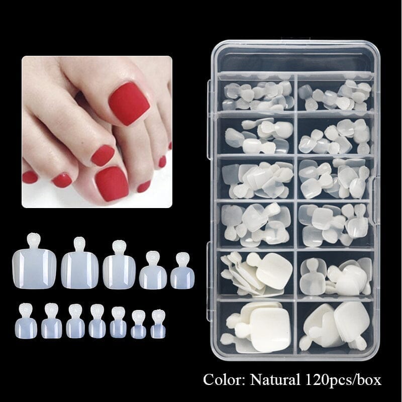 120pcs Natural Toenail False Nail Tips Nail Tips No Brand 