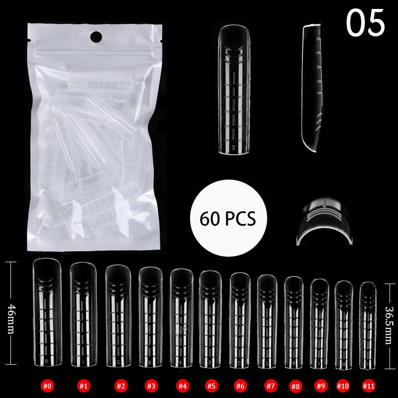 60pcs #05 Extension Gel Mold Tips
