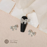 Butterfly Heart Metal Rhinestones Pearl Nail Decoration Nail Decoration No Brand 12 