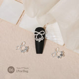 Butterfly Heart Metal Rhinestones Pearl Nail Decoration Nail Decoration No Brand 06 