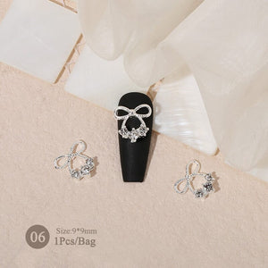 Butterfly Heart Metal Rhinestones Pearl Nail Decoration Nail Decoration No Brand 06 