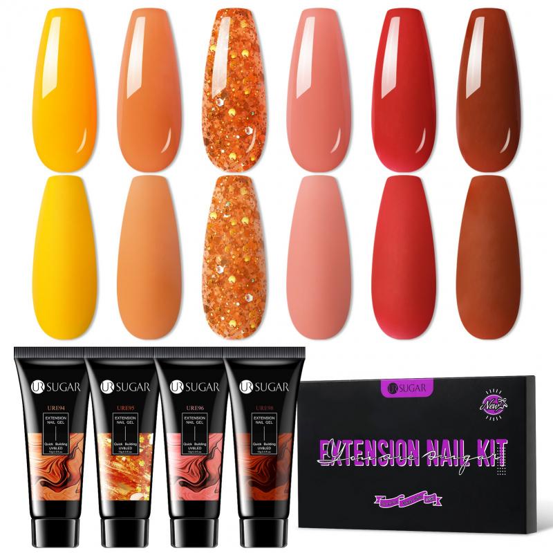 6 Colors Extension Nail Gel Maple Leaf 15ml