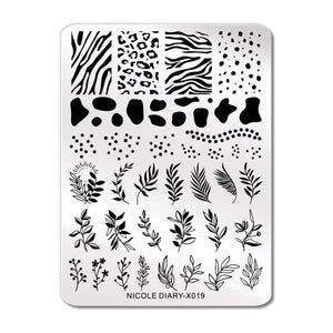 Stamping Plate NICOLE DIARY-X019 Nail Stamping NICOLE DIARY 