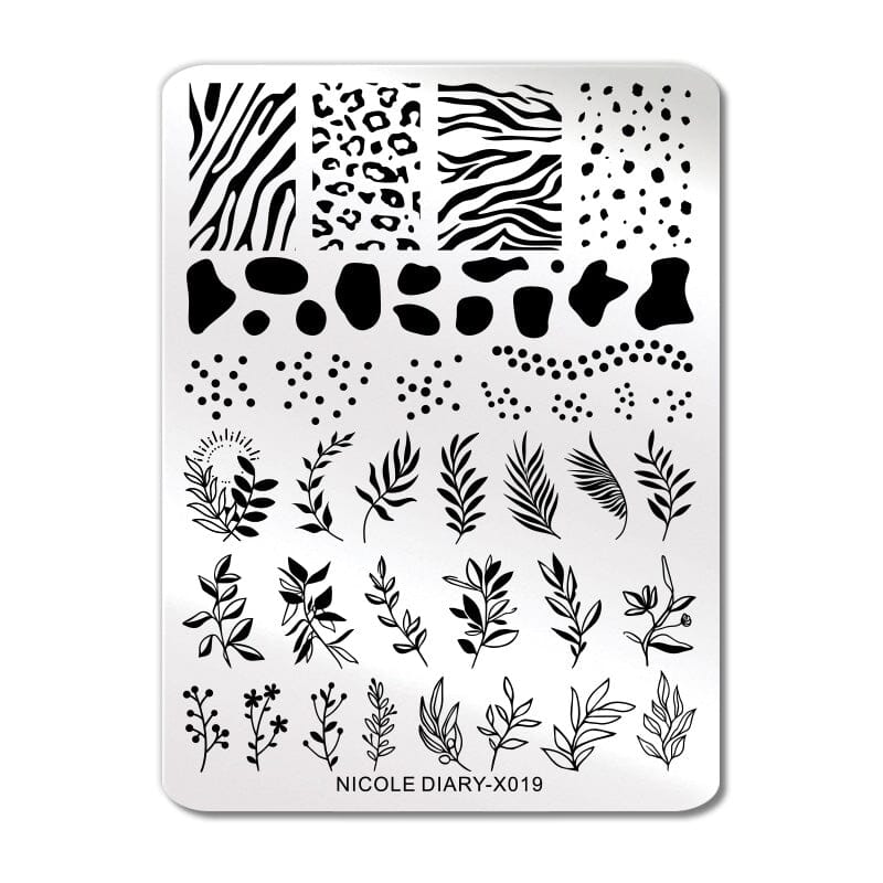 Stamping Plate NICOLE DIARY-X019 Nail Stamping NICOLE DIARY 
