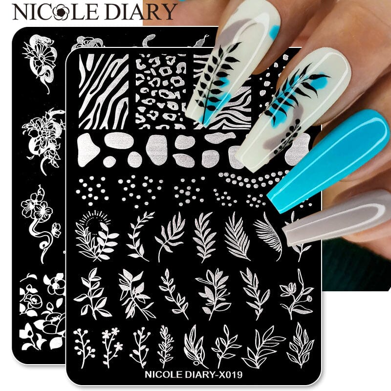 Stamping Plate NICOLE DIARY-X019 Nail Stamping NICOLE DIARY 