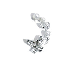 Butterfly Opal Rhinestones Pearl Alloy Nail Decoration #08