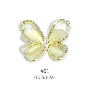 Butterfly Alloy Rhinestones Nail Decoration #01