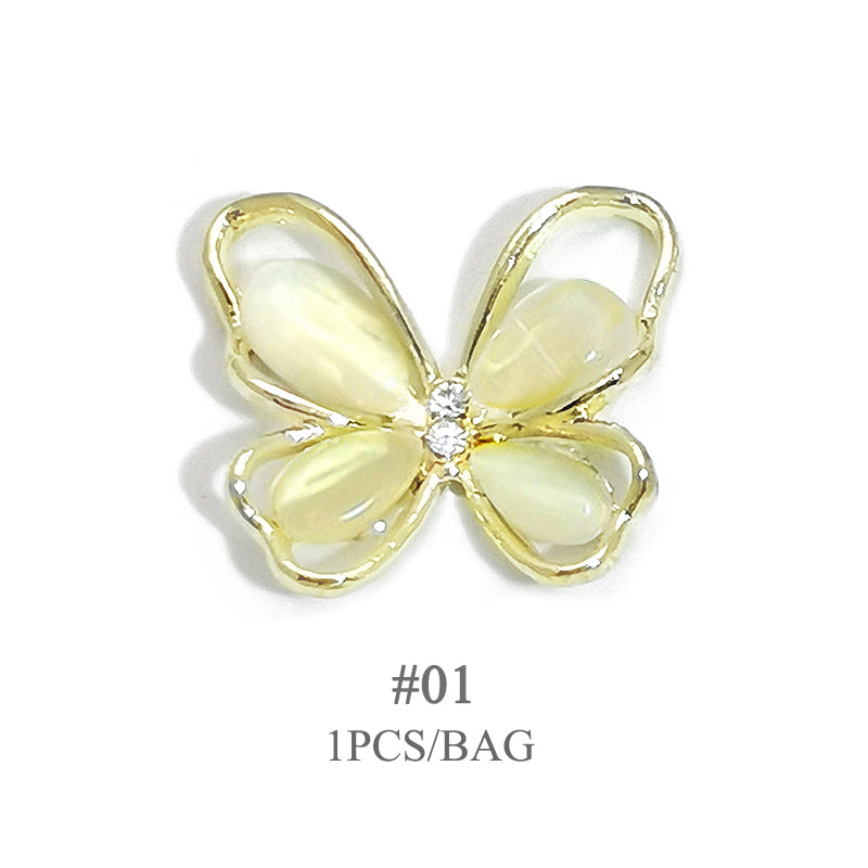 Butterfly Alloy Rhinestones Nail Decoration #01
