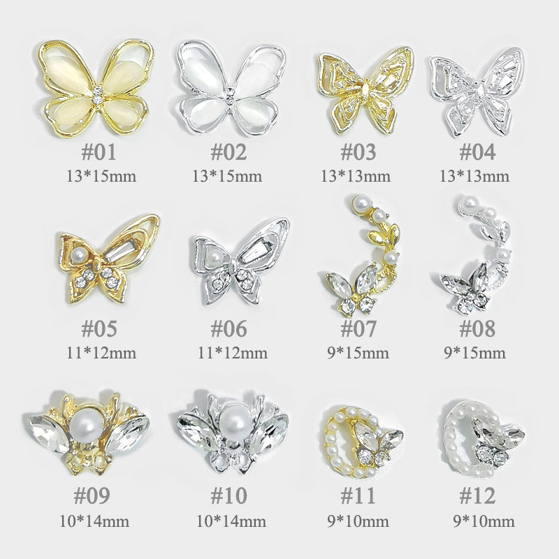 Butterfly Opal Alloy Nail Decoration 02