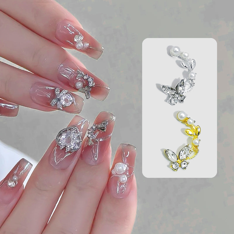 Butterfly Opal Alloy Nail Decoration 02