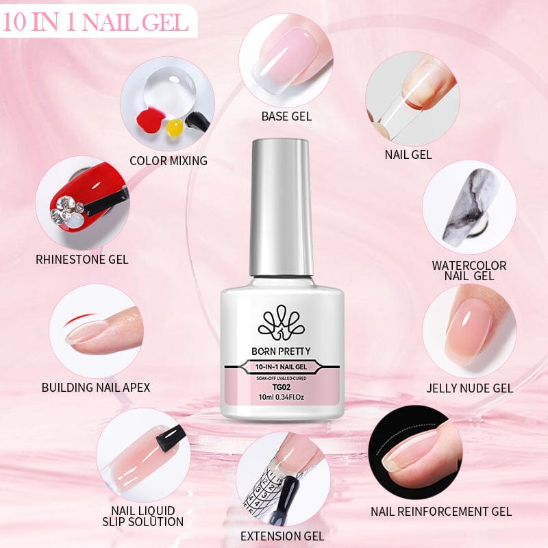 10 in 1 Nail Gel 10ml Gel Nail Polish BORN PRETTY 
