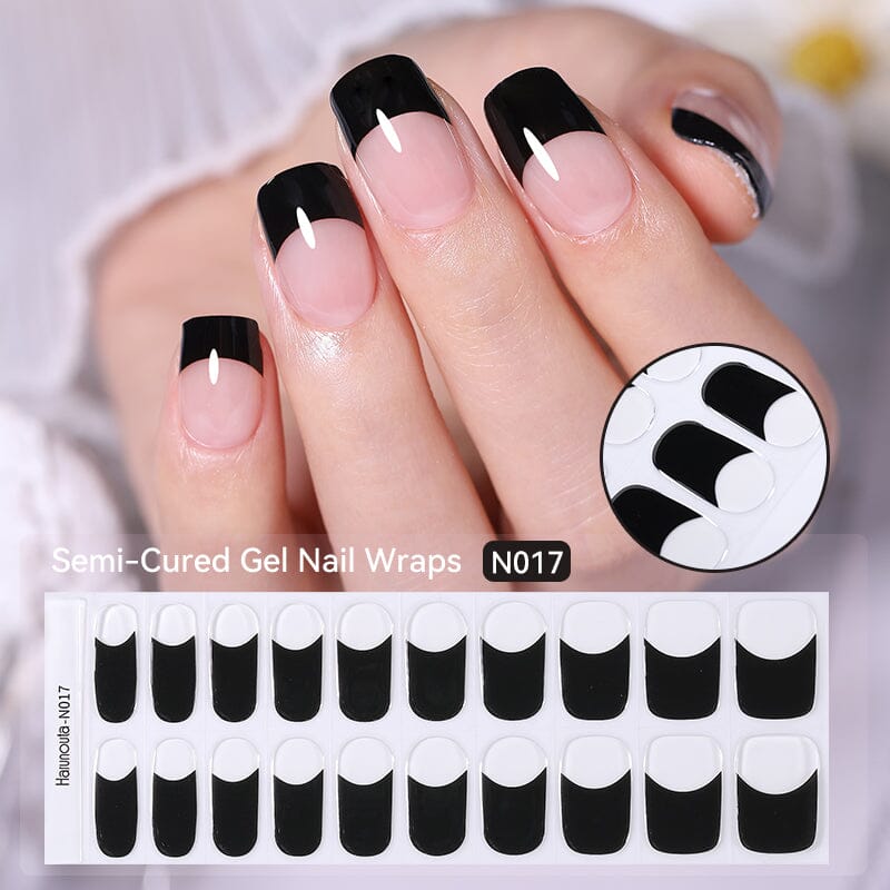 20 Tips Semi-Cured Gel Nail Strips N017 Clearance Harunouta 