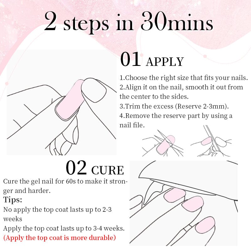 N001 20 Tips Semi-Cured Gel Nail Strips N001-N020 – BORN PRETTY