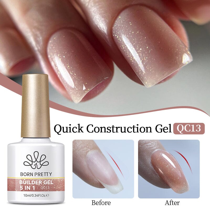 5 in 1 Builder Gel Quick Construction Gel 10ml Gel Nail Polish BORN PRETTY QC13 