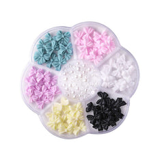 7 Grids 3D Decorations Bowknot Pearls #05 Nail Art No Brand 