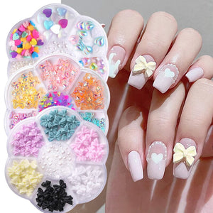 7 Grids 3D Decorations Bowknot Butterfly #01 Nail Art No Brand 