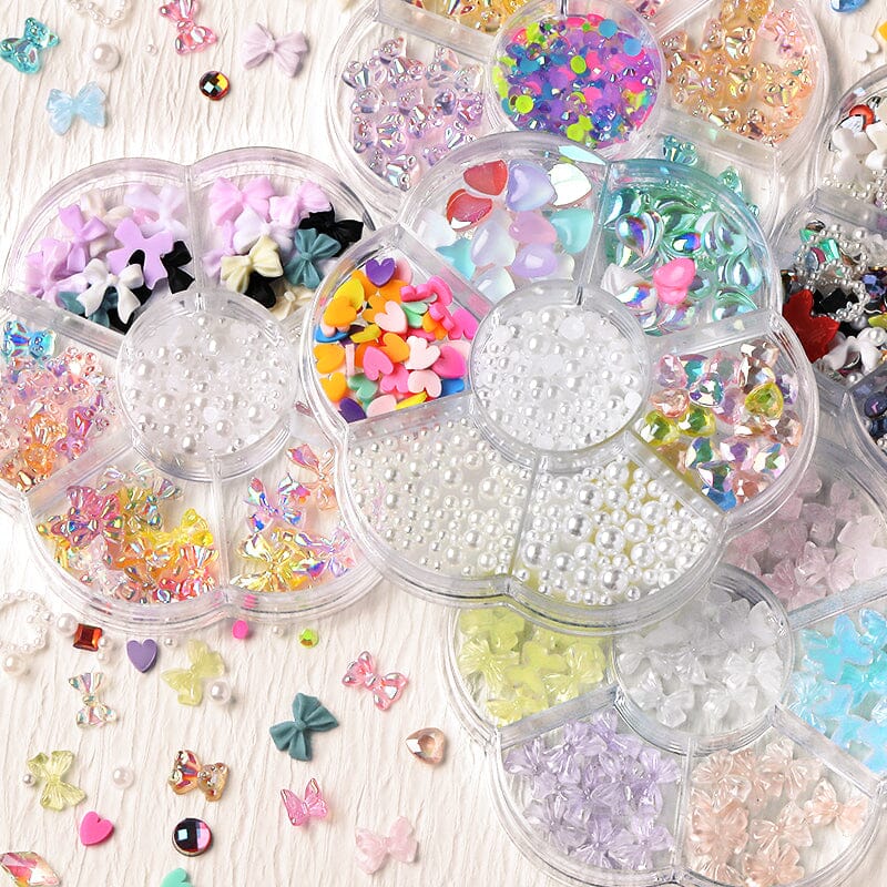 7 Grids 3D Decorations Bowknot Butterfly #01 Nail Art No Brand 