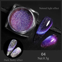 Silver Moon Cat Magnetic Nail Powder Nail Powder No Brand 04 