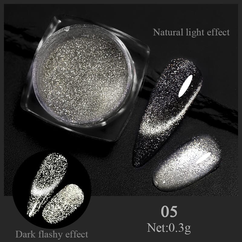 Silver Moon Cat Magnetic Nail Powder Nail Powder No Brand 05 