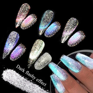 Silver Moon Cat Magnetic Nail Powder Nail Powder No Brand 