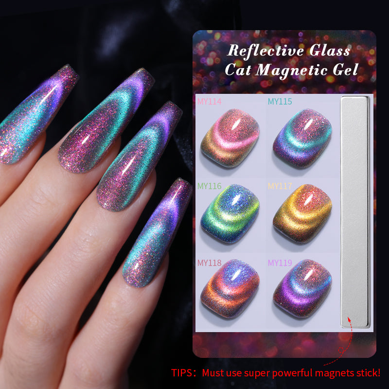Colored Cat Magnetic Gel MY114-MY119 Reflective Glass 10ml